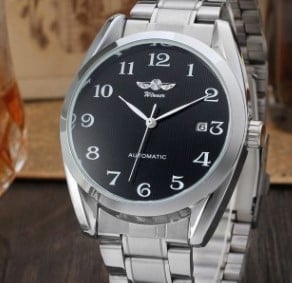 Winner pánske mechanické automatické hodinky s remienkom z nehrdzavejúcej ocele