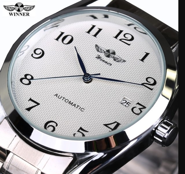 Winner pánske mechanické automatické hodinky s remienkom z nehrdzavejúcej ocele