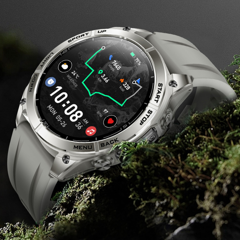 KM101 Pametni sat s offline kartama, GPS-om, lokalnom glazbom i snimanjem, AMOLED zaslon, Bluetooth pozivi, sportski sat