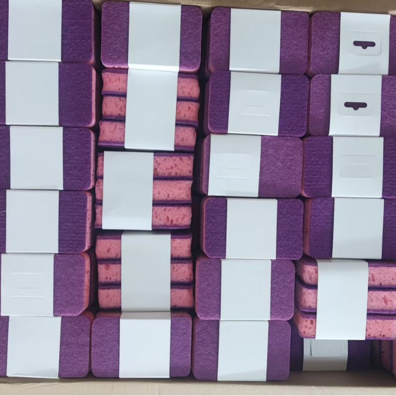 Yike 3-dijelni paket debelih dvostrukih kuhinjskih spužvi za čišćenje s grubom površinom