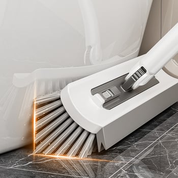 Dvostruka četka za čišćenje kupaonice bez mrtvih kutova, četka za pod, četka za pukotine oko WC-a, s dugim držačem