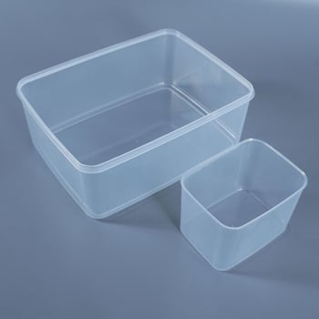 Prozirna plastična kutija za pohranu s poklopcem, podijeljene pregrade za začine, smrznutu hranu, voće i igračke