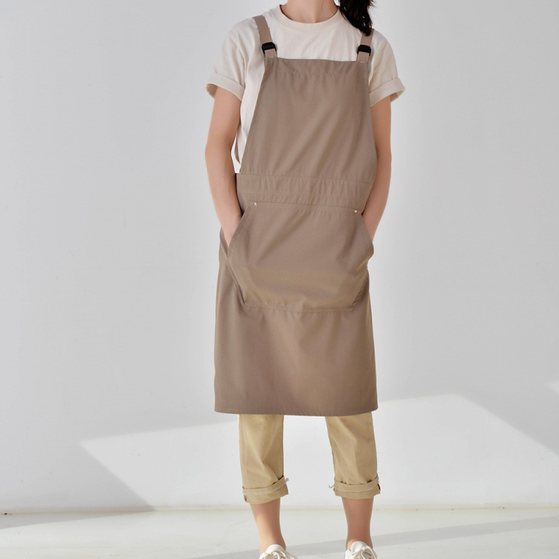 Bez rukava pregača za konobare u japanskom i korejskom stilu restorana, vodootporna kuhinjska pregača s otiskom dizajna (poliestersko-bavlna smjesa)