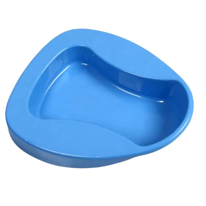 Plava plastična bedpan za starije osobe, otporna na ogrebotine, jednostavan dizajn, ručno pokretanje