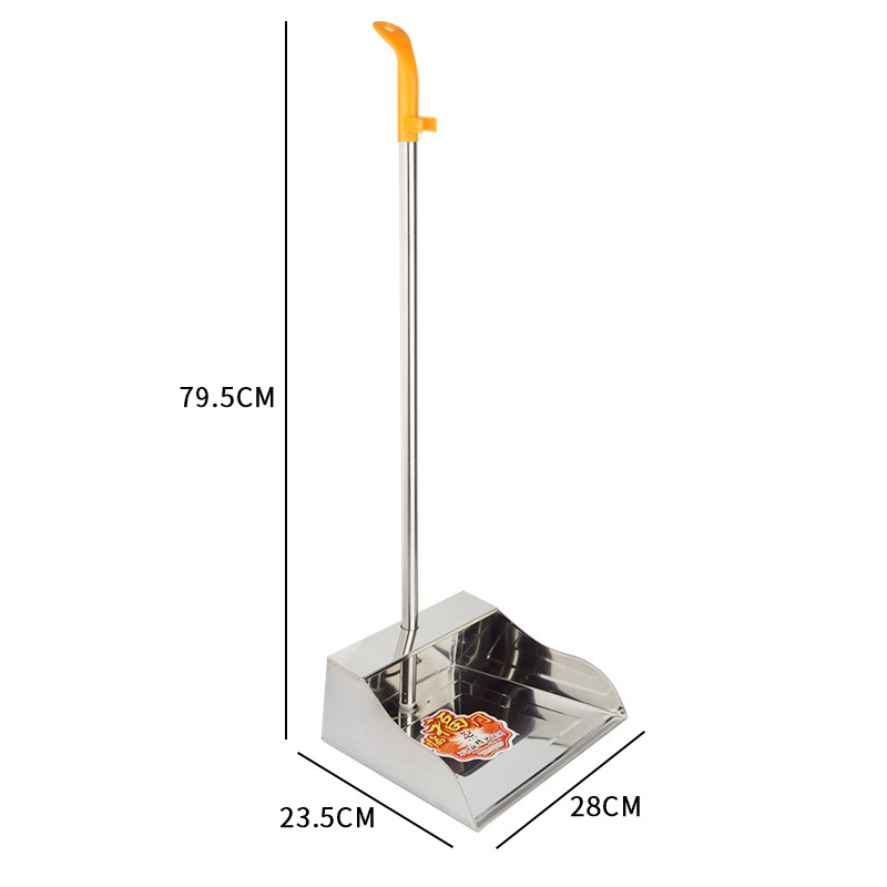 Set lopatice za otpad od nehrđajućeg čelika i metle, veliki format