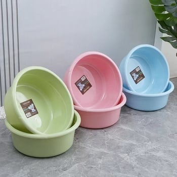 Trojedni set plastičnih umivaonica za kućnu upotrebu — velika dječja umivaonica, duboka umivaonica za pranje povrća, umivaonici za pranje ruku, stopala i lica