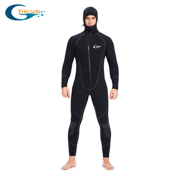 Yonsub 5 mm topli unisex neopren kostim s prednjim zatvaračem i kapuljom za surfanje