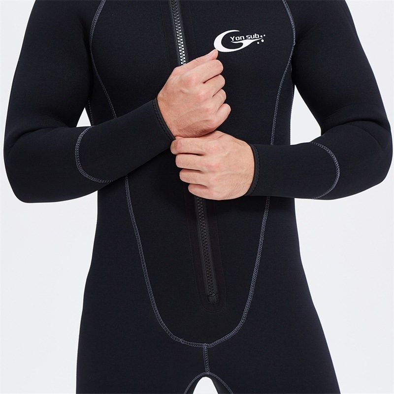 Yonsub 5 mm topli unisex neopren kostim s prednjim zatvaračem i kapuljom za surfanje
