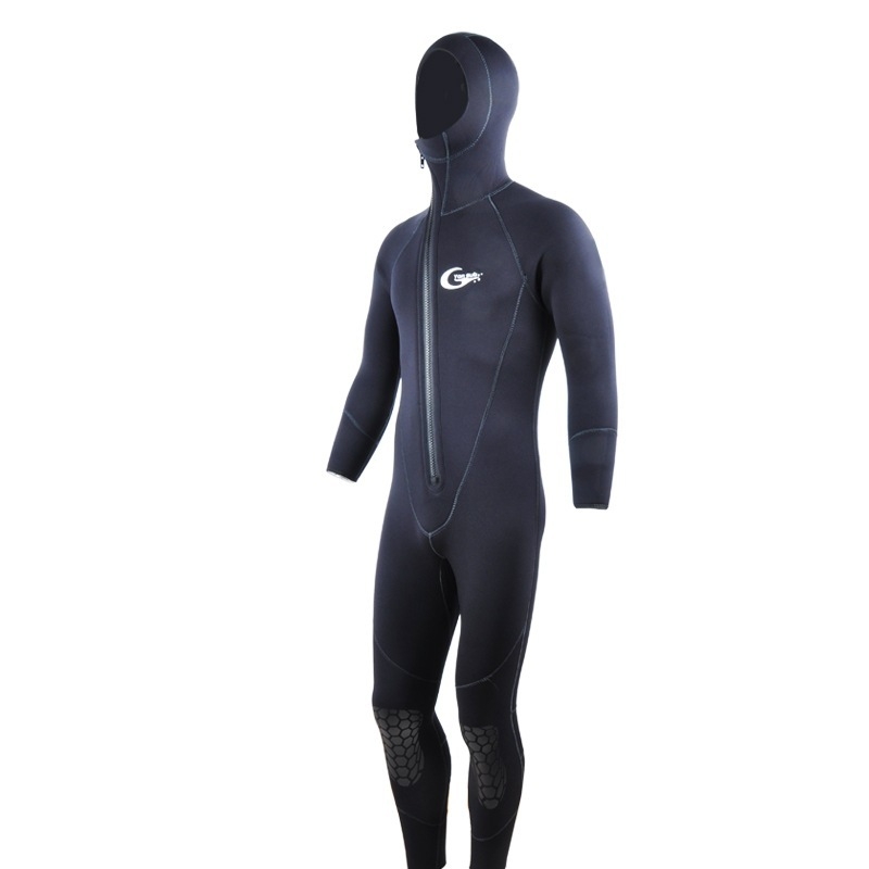 Yonsub 5 mm topli unisex neopren kostim s prednjim zatvaračem i kapuljom za surfanje