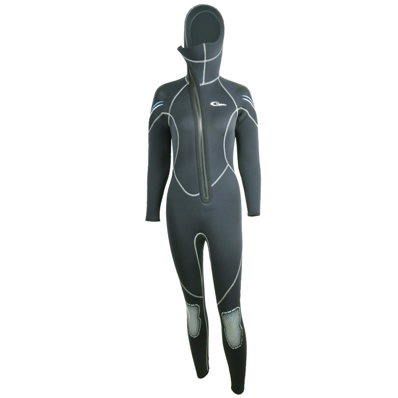 Yonsub 5 mm topli unisex neopren kostim s prednjim zatvaračem i kapuljom za surfanje