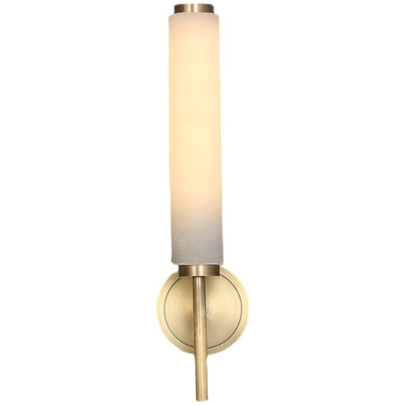 Stenska lampa od bakra s mermernim sjenilom, skandinavski minimalistički stil, luksuzan dizajn za dnevni boravak ili spavaću sobu