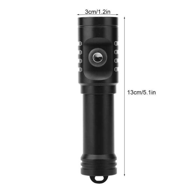 Nova mini amfibijska L2 ronilačka LED svjetiljka s gumbnim prekidačem, baterija 18650 litij-ionska, aluminijska legura