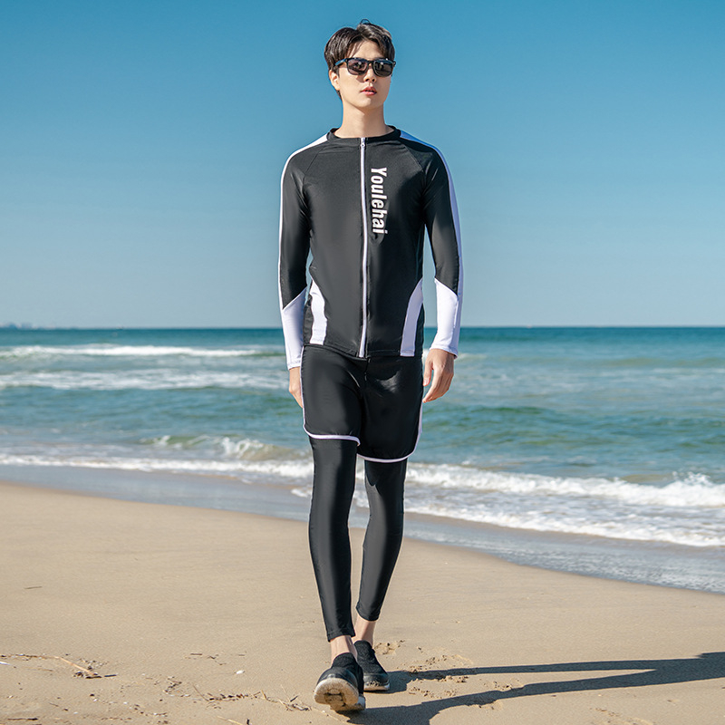 Dvodjelni wetsuit s patentnim zatvaračem, brzo se suši, UV zaštita, Jellyfish rash guard s dugim rukavima, unisex, set za plivanje i surfanje.