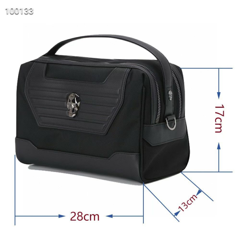 Golf clutch torba s detaljima lubanje i metalnim okovima, velika kapaciteta, najlonsko skladište