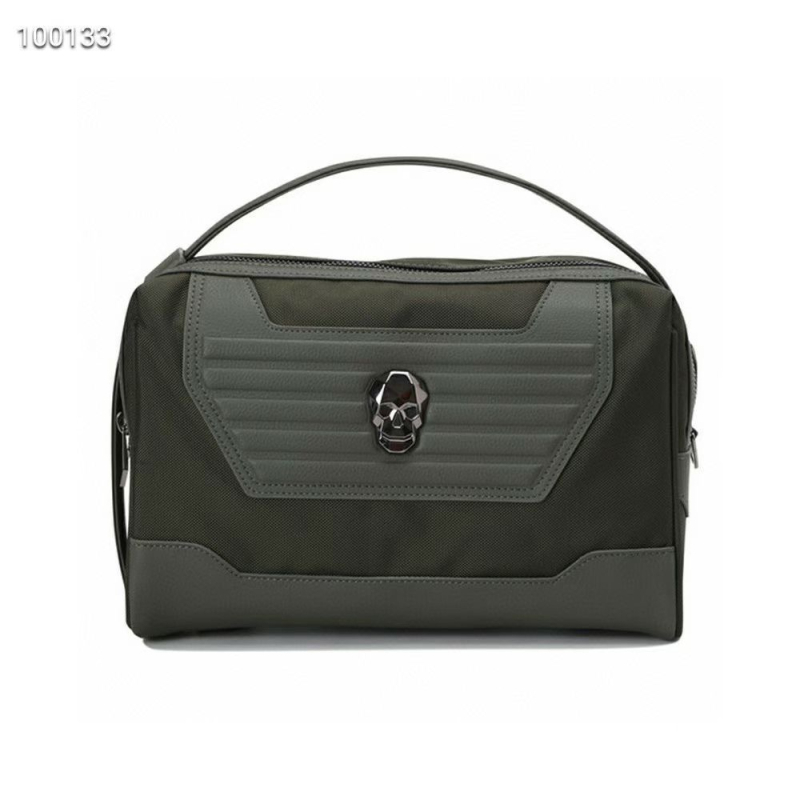 Golf clutch torba s detaljima lubanje i metalnim okovima, velika kapaciteta, najlonsko skladište