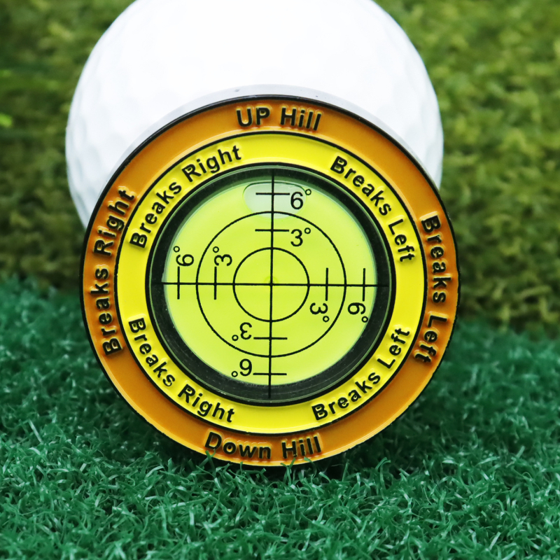 Marker položaja golf lopte s dvostrukim mjeračem nagiba i nivom