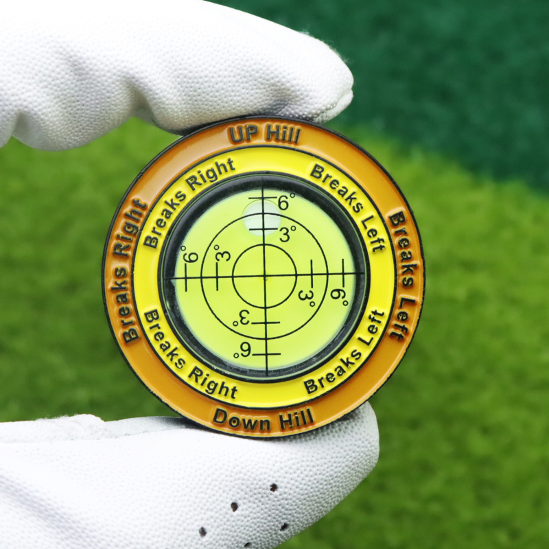 Marker položaja golf lopte s dvostrukim mjeračem nagiba i nivom