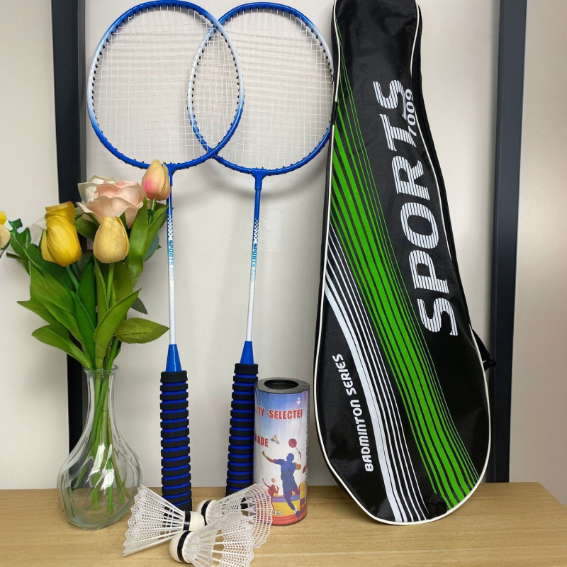 Ultra-light badminton reketa s mekom drškom — set od dvije rekete od legure, za odrasle, izdržljiv