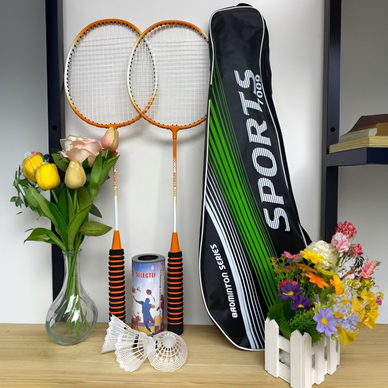 Ultra-light badminton reketa s mekom drškom — set od dvije rekete od legure, za odrasle, izdržljiv