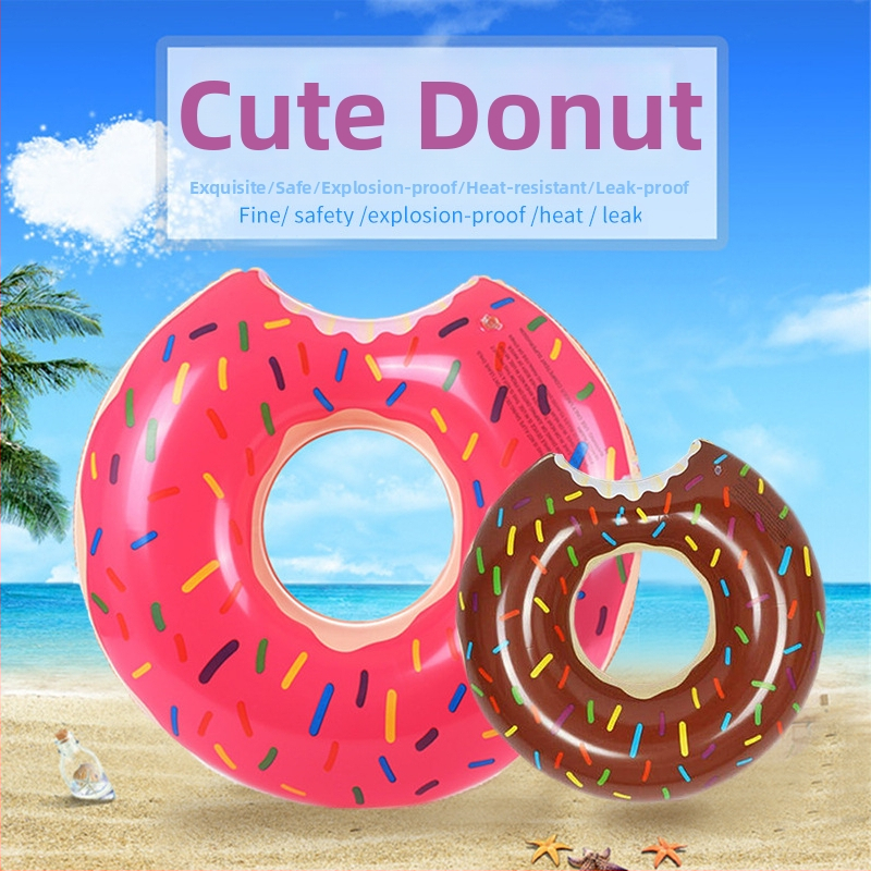 Ljetni plivački prsten donut – ekološki PVC, debljina 0,2 mm, za početnike, obiteljska zabava u bazenu