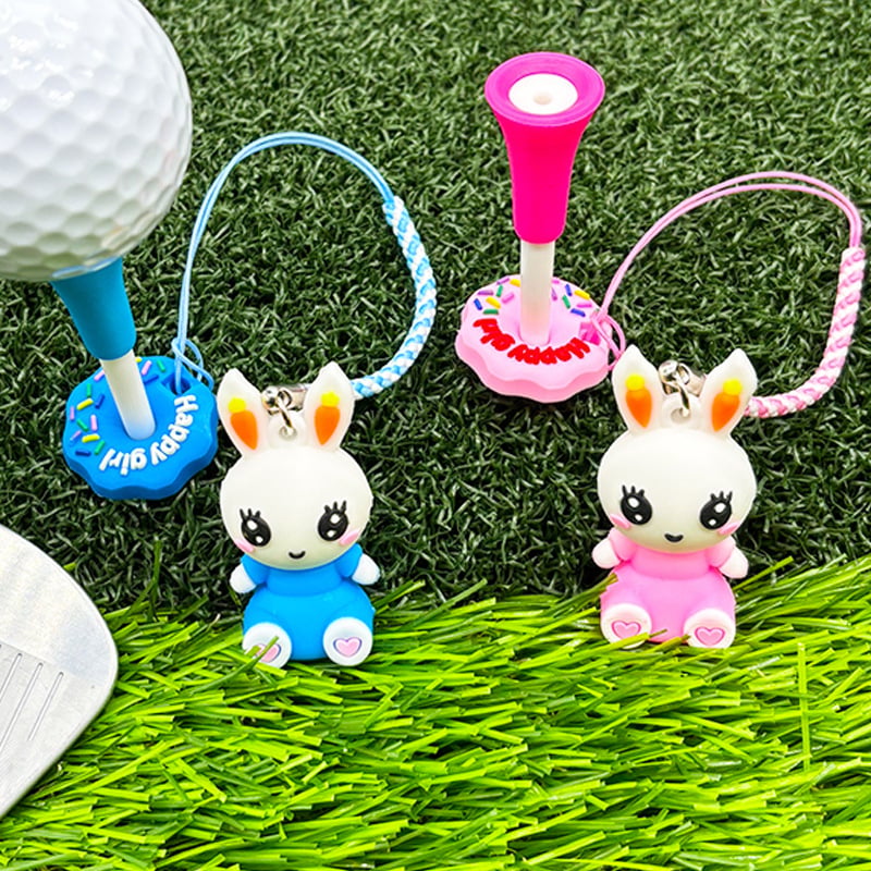 Golf tee s preslatkim crtanim zeka dizajnom, plastični držač lopte 83 mm i narukvica protiv gubitka