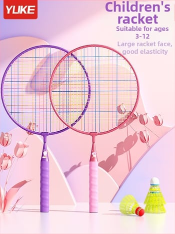 Dječji badminton set, izdržljive dvostruke rekete za djecu 3–12 godina, komplet s crtanim igračkama