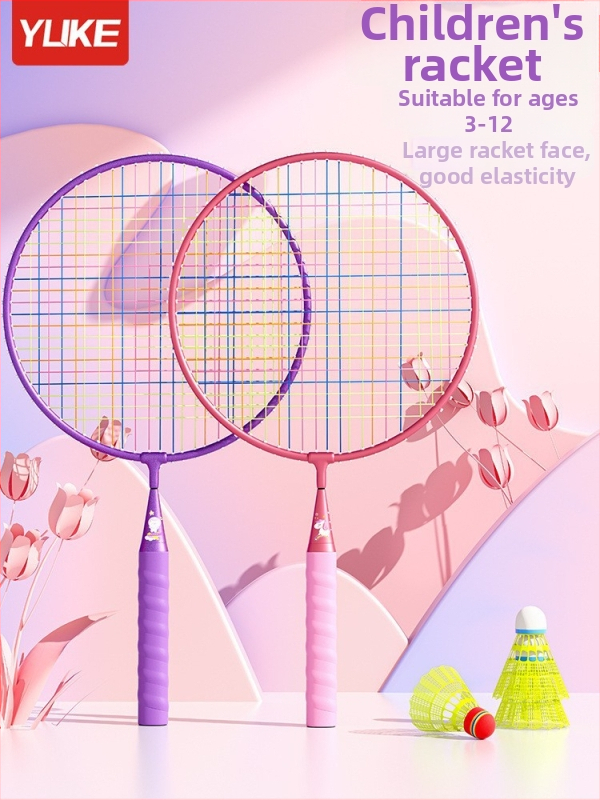 Dječji badminton set, izdržljive dvostruke rekete za djecu 3–12 godina, komplet s crtanim igračkama