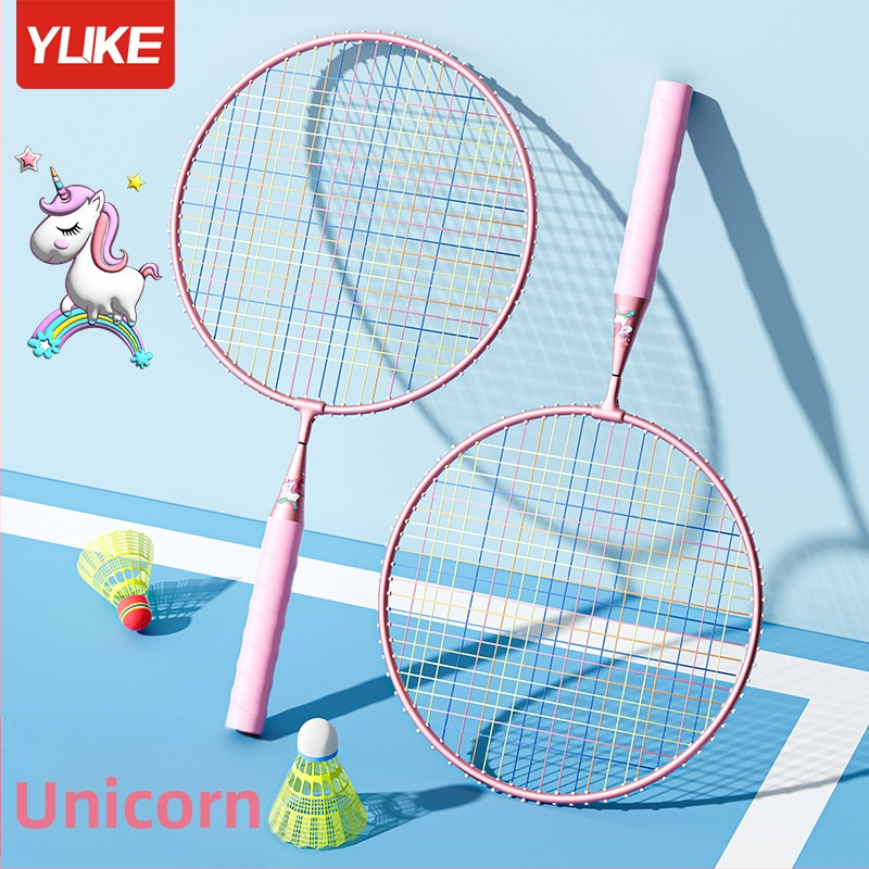 Dječji badminton set, izdržljive dvostruke rekete za djecu 3–12 godina, komplet s crtanim igračkama