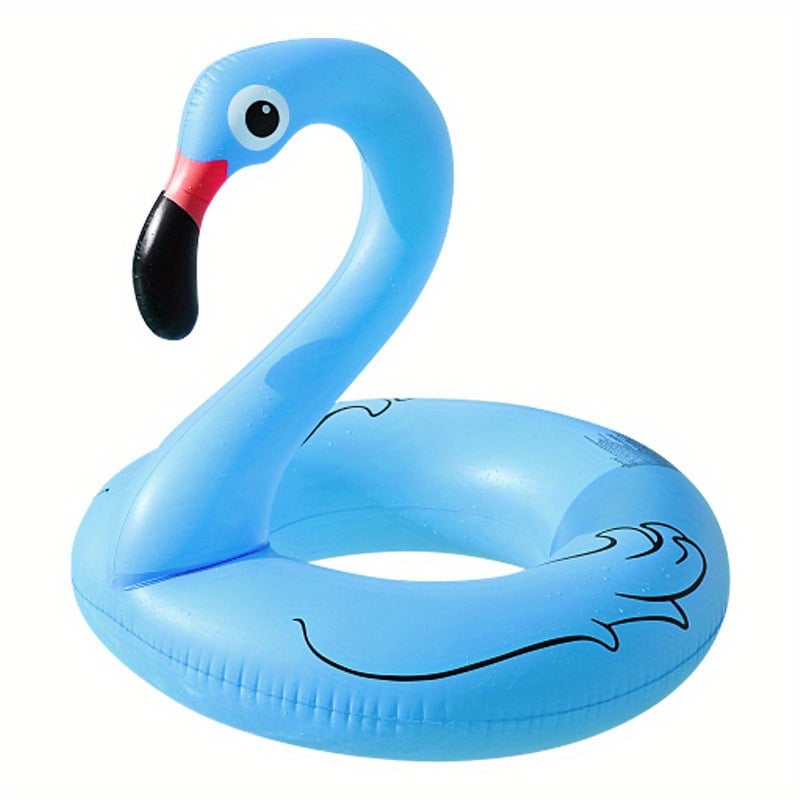Juyi PVC inel gonflabil pentru adulți, design roz cu pasăre, inel subraț, jucărie acvatică