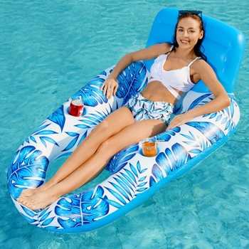 Pat gonflabil pentru piscină în aer liber, șezlong plutitor pentru adulți și copii, canapea plutitoare din PVC