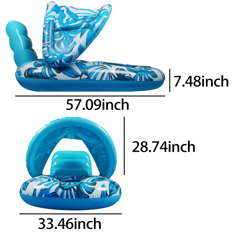 Pat gonflabil pentru piscină în aer liber, șezlong plutitor pentru adulți și copii, canapea plutitoare din PVC