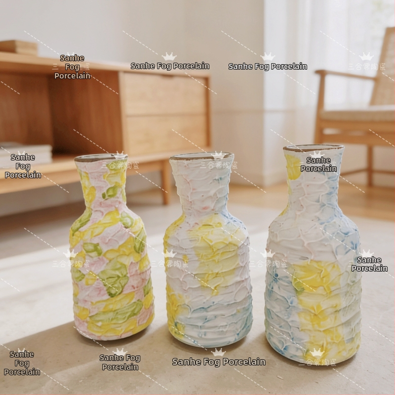 Keramička mini vaza u obliku sladoleda, skandinavski moderni minimalistički stil za kućnu dekoraciju