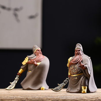 Kreativna keramička figura Guan Yu, Guan Gong i Er Ye za kućnu ili uredsku stolnu dekoraciju u kineskom stilu