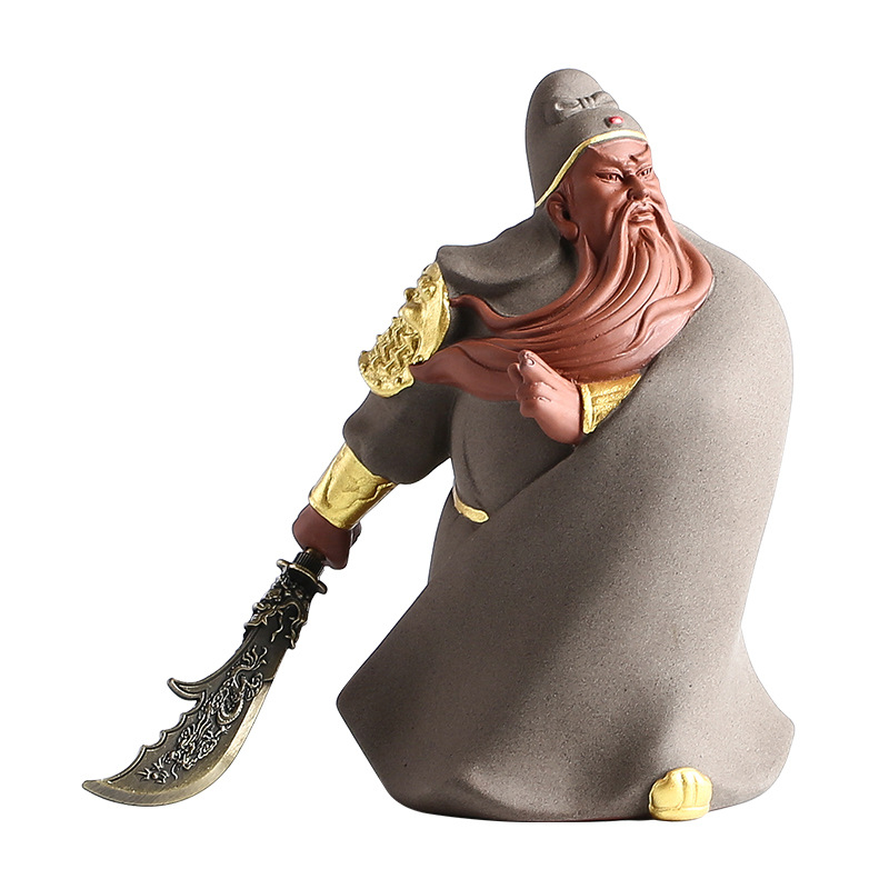 Kreativna keramička figura Guan Yu, Guan Gong i Er Ye za kućnu ili uredsku stolnu dekoraciju u kineskom stilu