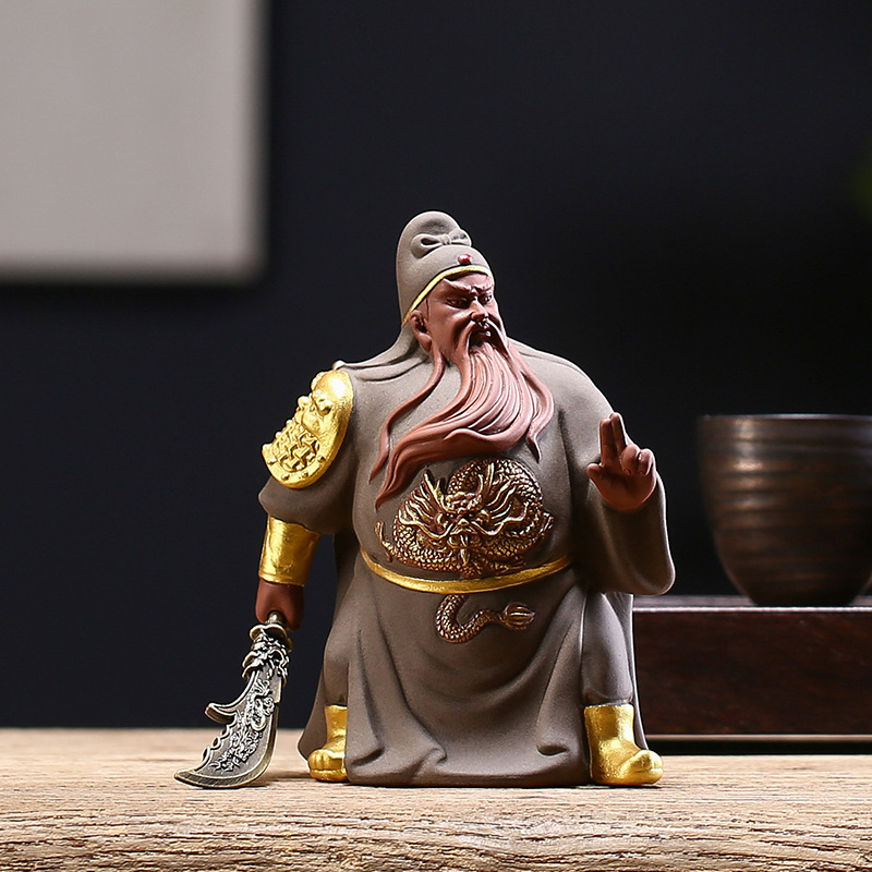 Kreativna keramička figura Guan Yu, Guan Gong i Er Ye za kućnu ili uredsku stolnu dekoraciju u kineskom stilu