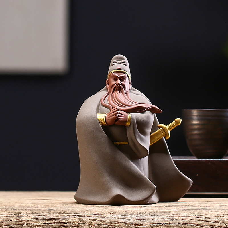Kreativna keramička figura Guan Yu, Guan Gong i Er Ye za kućnu ili uredsku stolnu dekoraciju u kineskom stilu