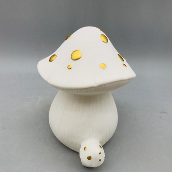 Porcelano LED noćna svjetiljka u obliku gljive, božićna dekoracija za spavaću sobu