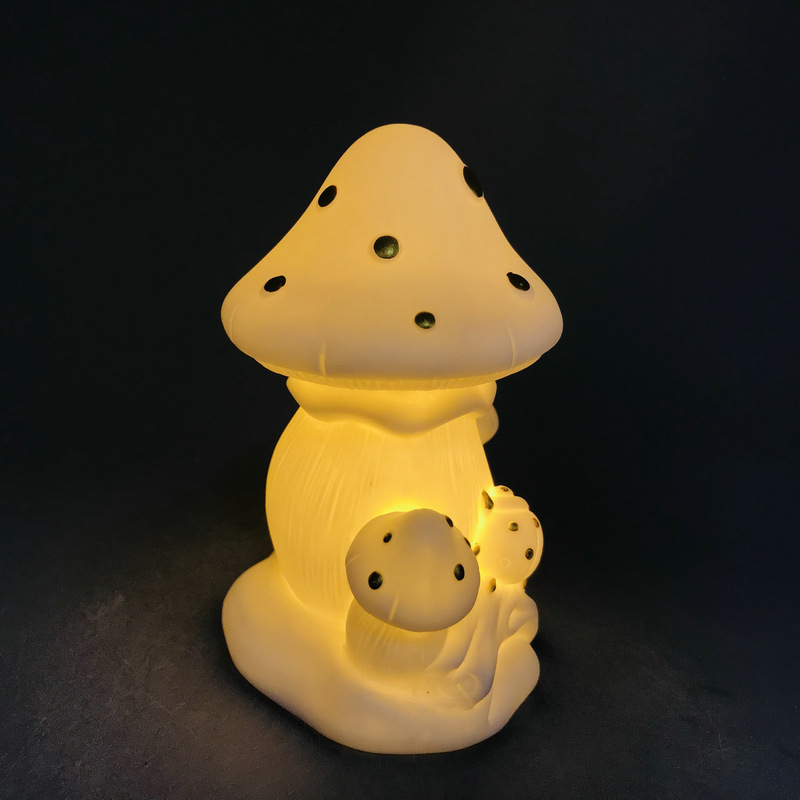 Porcelano LED noćna svjetiljka u obliku gljive, božićna dekoracija za spavaću sobu