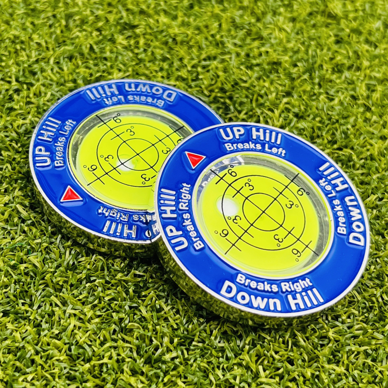 Cross-Border Plastični marker za golf loptu s nivoom, dvostrano obojeni mjerenjem nagiba zelene, pribor u poklon kutiji