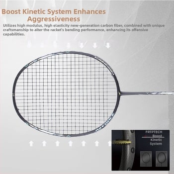 Karbon badminton raketa, ultralagana, 5U, za ofenzivnu i defensivnu igru, za natjecanja i treniranje, napetost 24–28 lb