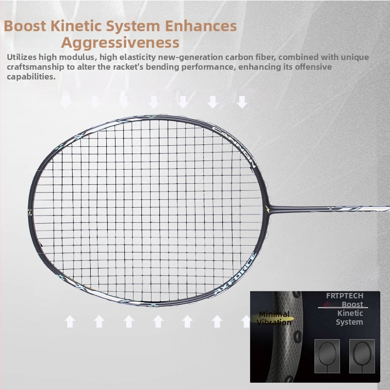 Karbon badminton raketa, ultralagana, 5U, za ofenzivnu i defensivnu igru, za natjecanja i treniranje, napetost 24–28 lb