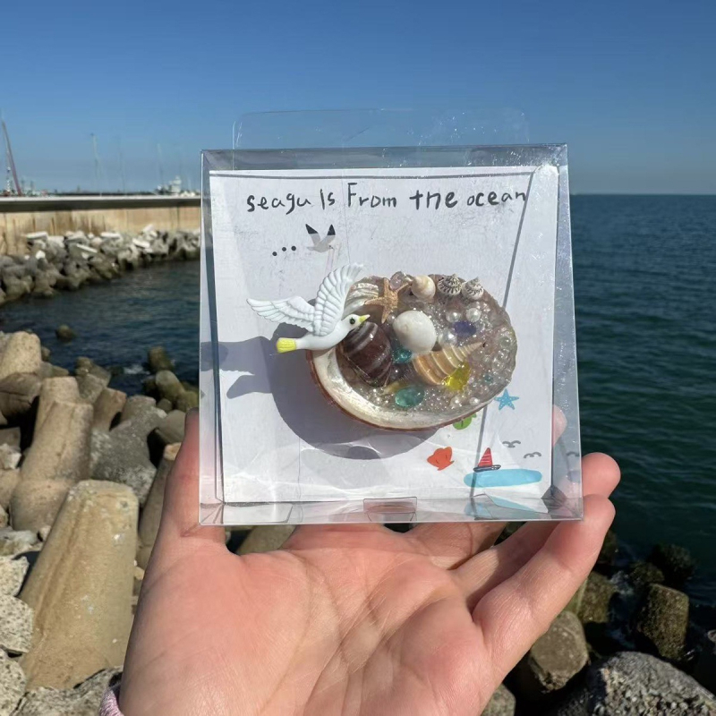 Magnet de frigider din cochilie – suvenir cultural și creativ, cadou de litoral
