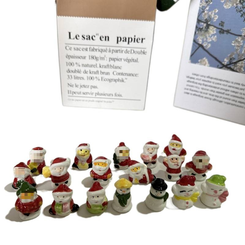 Ručno izrađene keramičke figurice, ručno obojane, stolne miniature za mikro krajolise
