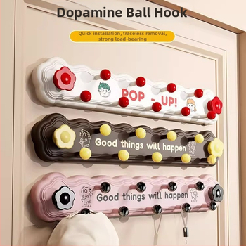 Dopamine Вакуумна закачалка с въртящ се ред, без пробиване, с висока носимост за баня, кухня, вход и зад вратата