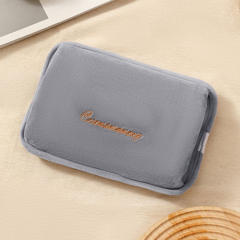 Sac termic electric reîncărcabil pentru mâini și abdomen, cu design îngroșat și husă velur