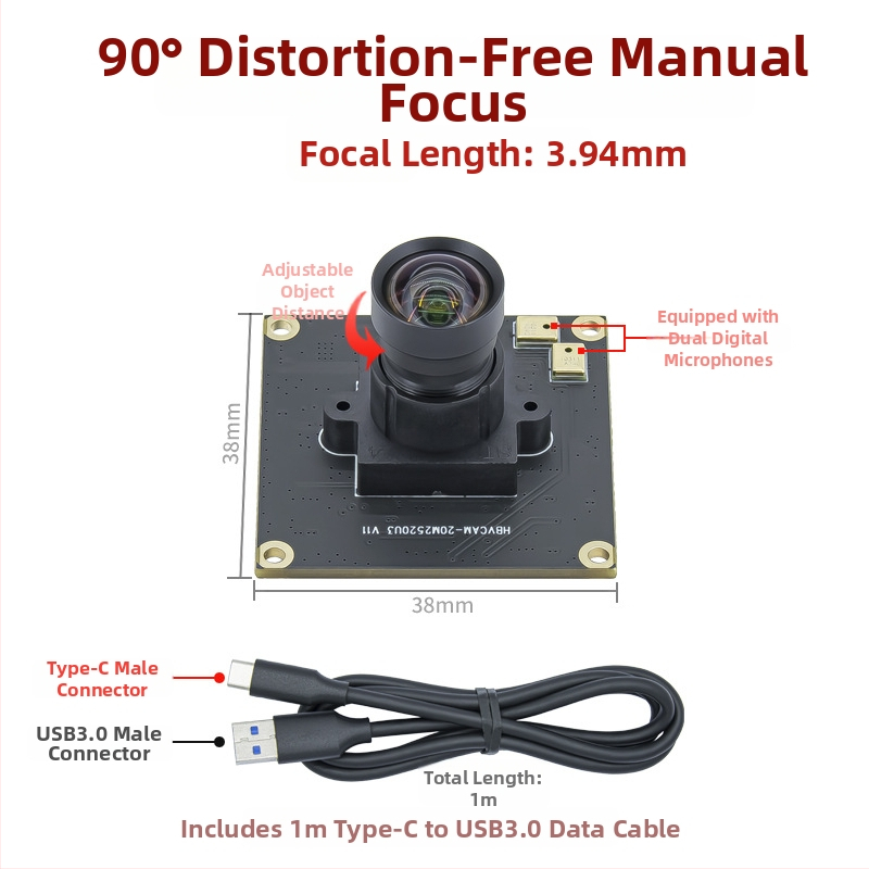 20 MP USB 3.0 HD modul kamere za dokumente s AF IMX230 za desktop i Android