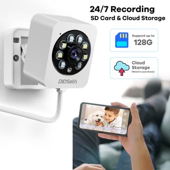 DIDSeth Wi‑Fi Biztonsági Kamera 1080P távoli kétirányú hangkommunikációval, okos otthon megfigyelése