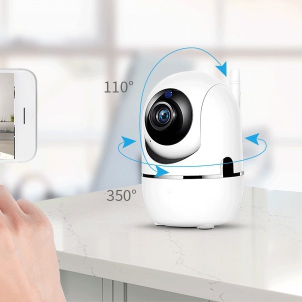 Okos otthoni vezeték nélküli kamera 360°-os lefedettséggel Wi‑Fi-vel a biztonságért