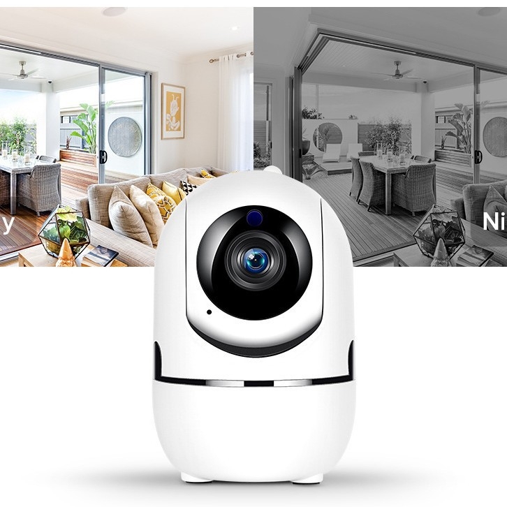 Okos otthoni vezeték nélküli kamera 360°-os lefedettséggel Wi‑Fi-vel a biztonságért