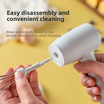 Mixer electric fără fir pentru ouă – mini mixer de bucătărie pentru lapte, smântână și aluat, 3 viteze